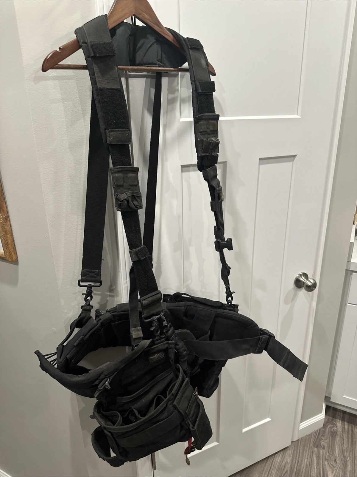 Atlas 46 Adjustable Padded Tool Belt Shoulder Organizer w/ Pouches Large 38-48