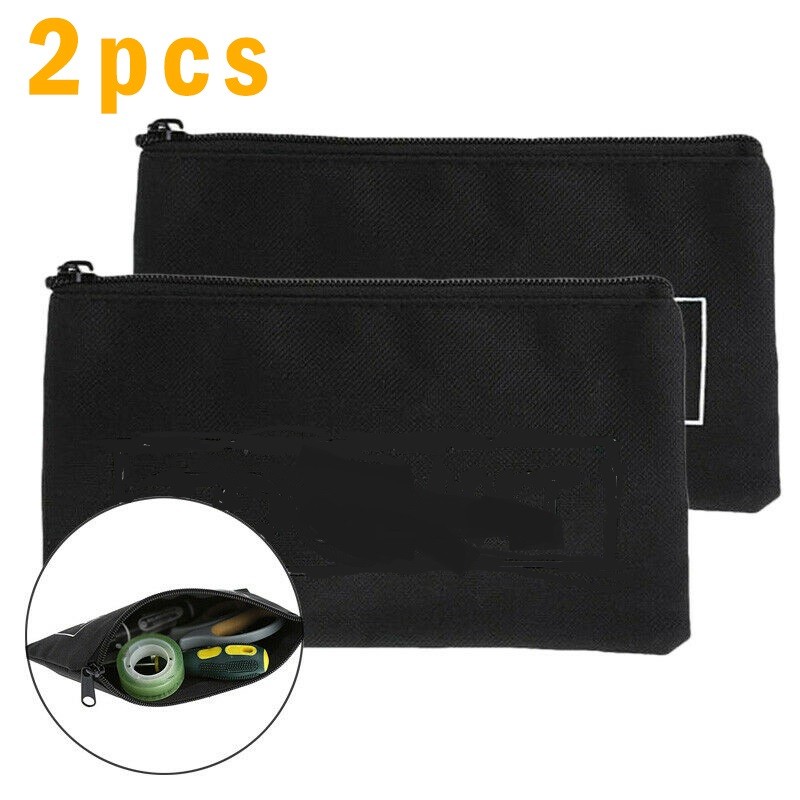 2PCS Small Size 600D Oxford Cloth Zipper Tools Storage Bag Case Pouch Waterproof