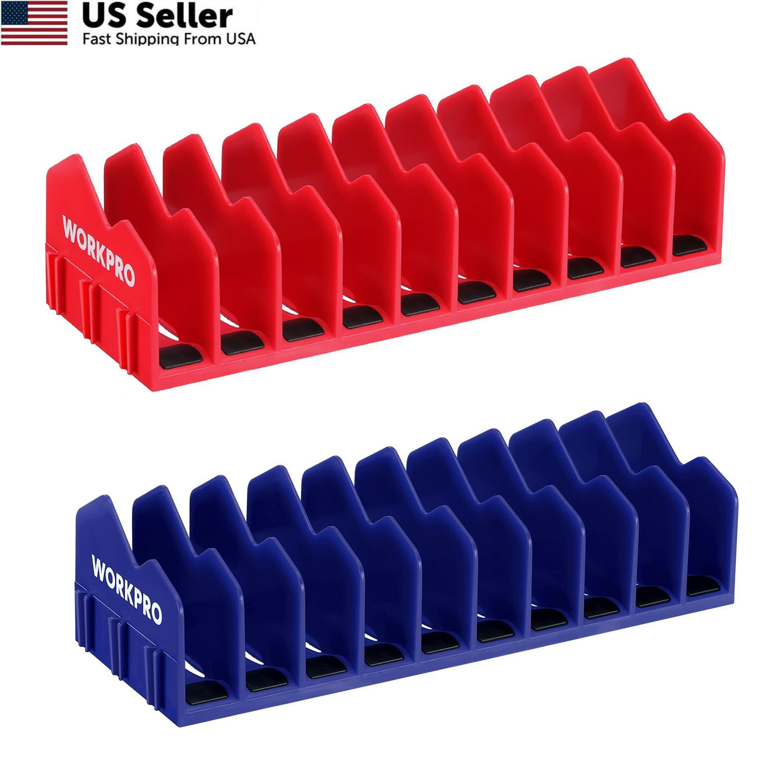 Plier Organizer Rack WORKPRO 20 Slot Non-Slip Base Tool Box 2 Pack Fast Ship USA