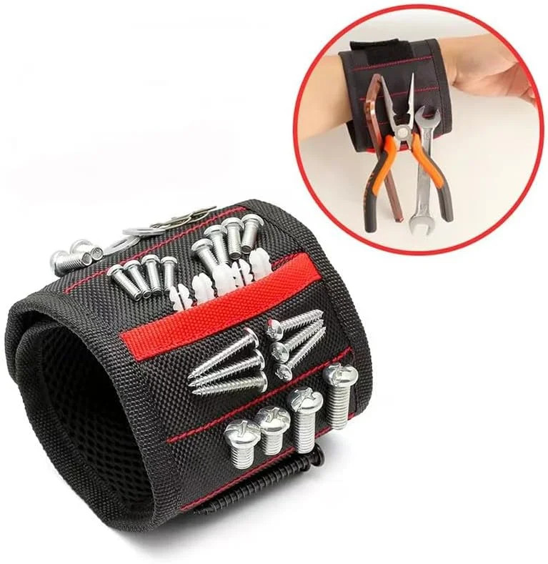 Magnetic Wristband Tool Belt with 5 Powerful Magnets for Holding Screws, Gift fo