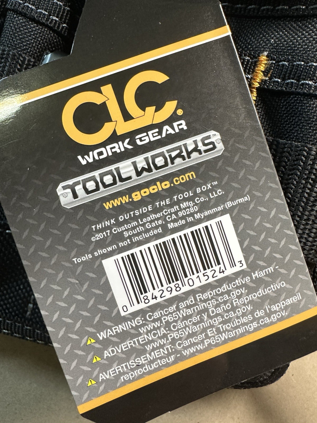 CLC 1524 Medium ZIPTOP Utility Maintenance Electrician Zippered Tool Belt Pouch
