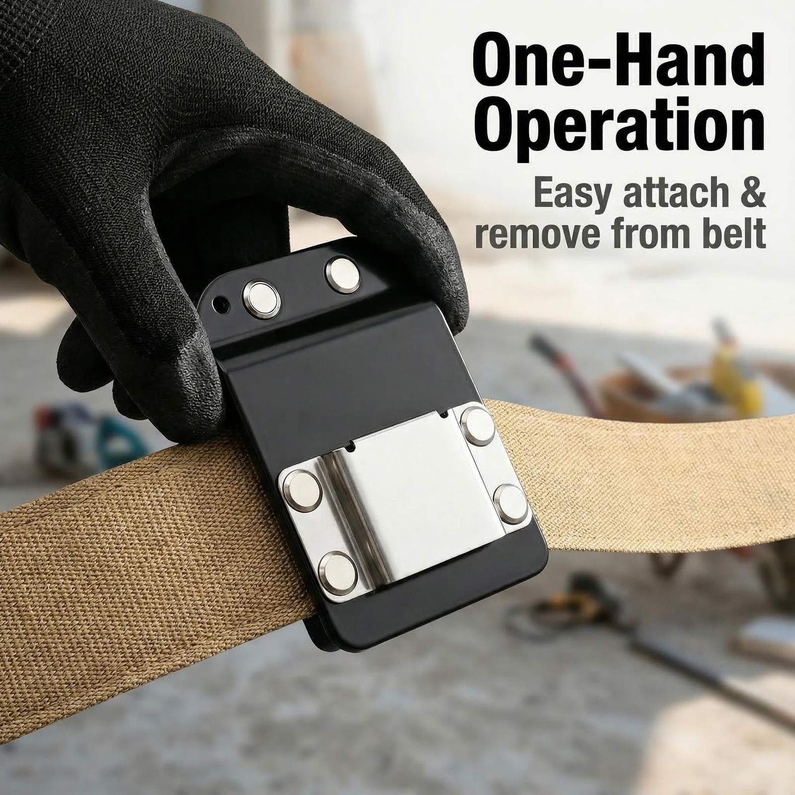 Metchangelife (Regular) Drill Holder for Tool Belt, Fits 2″ Standard, Black