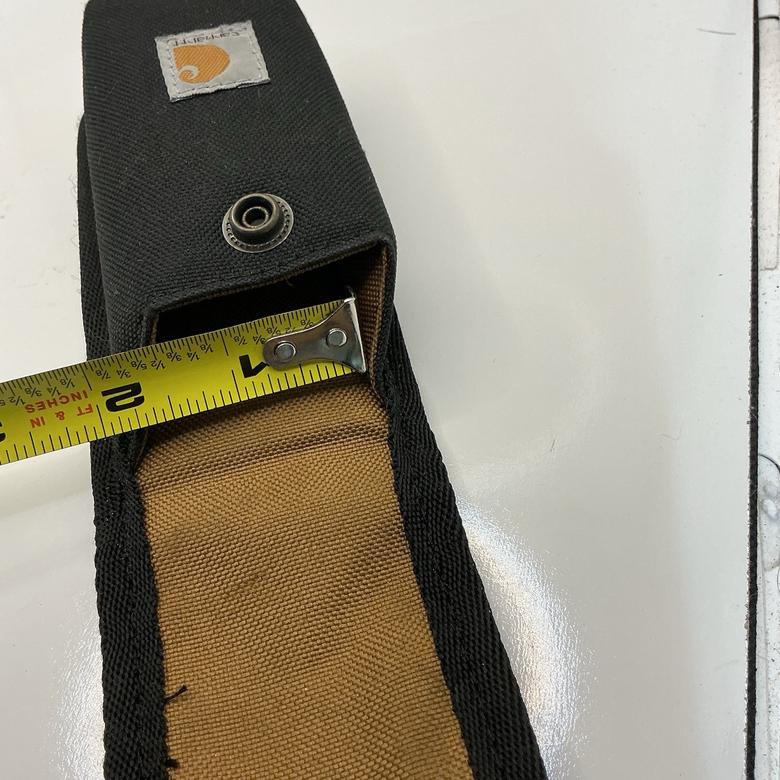 Carhartt Black Canvas Belt Tool Pouch Utility Holder Hook Loop Workwear