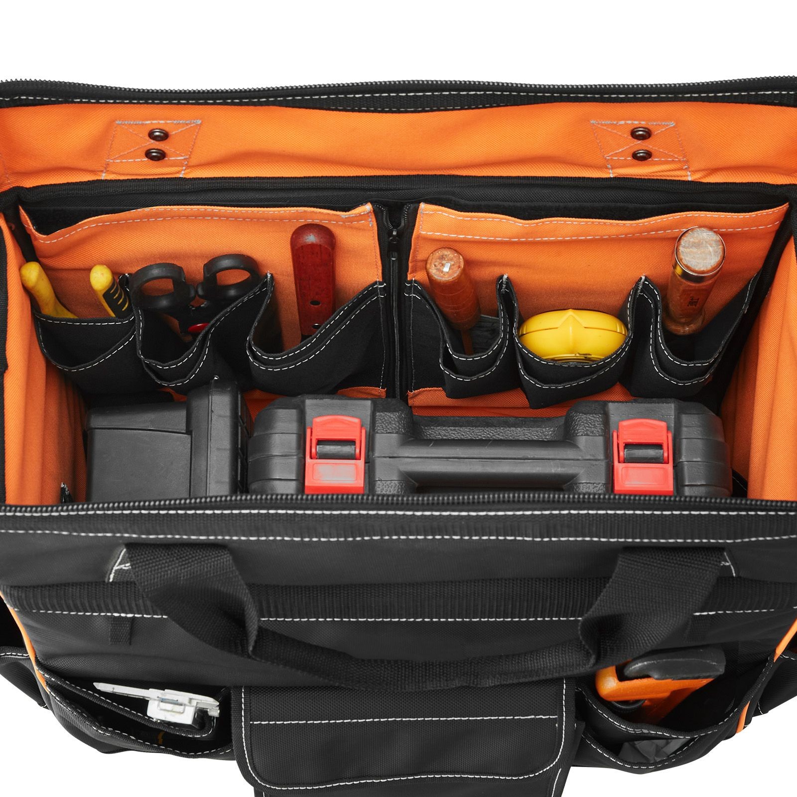 110lb 25-Pocket Rolling Tool Bag with Wheels