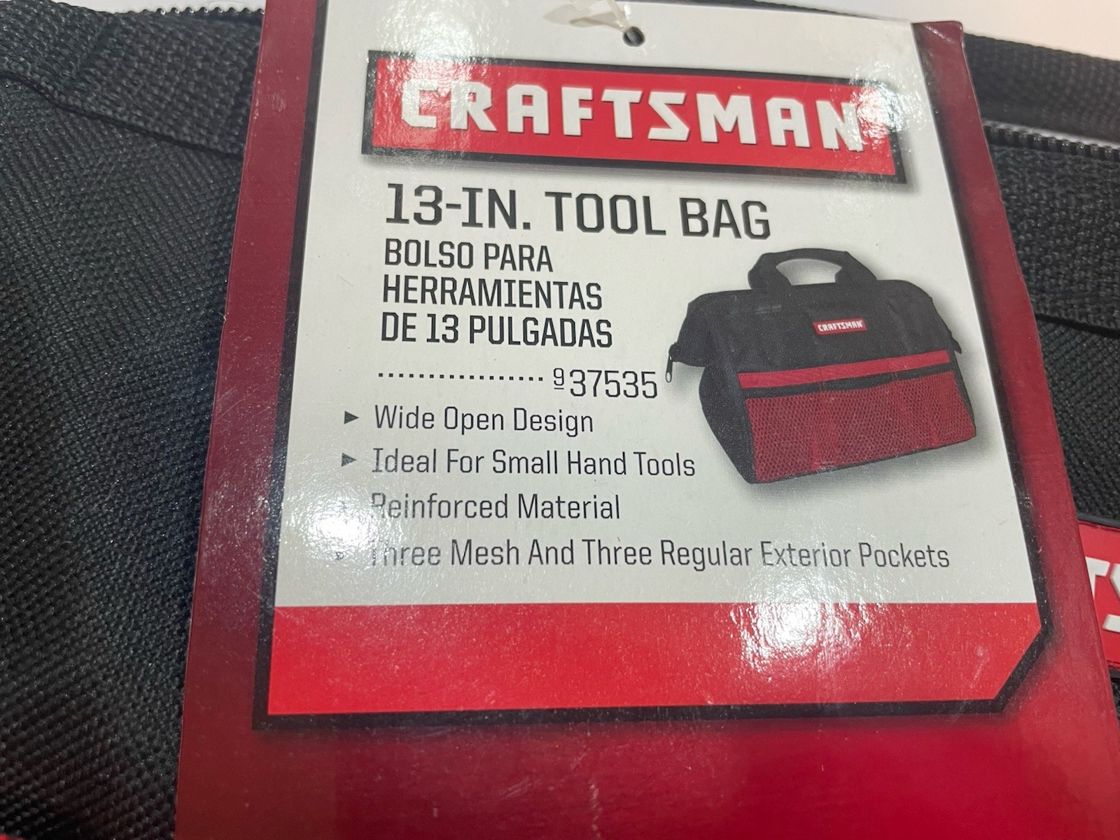 Craftsman 13 Inch Tool Bag 6 Pocket Black Red New