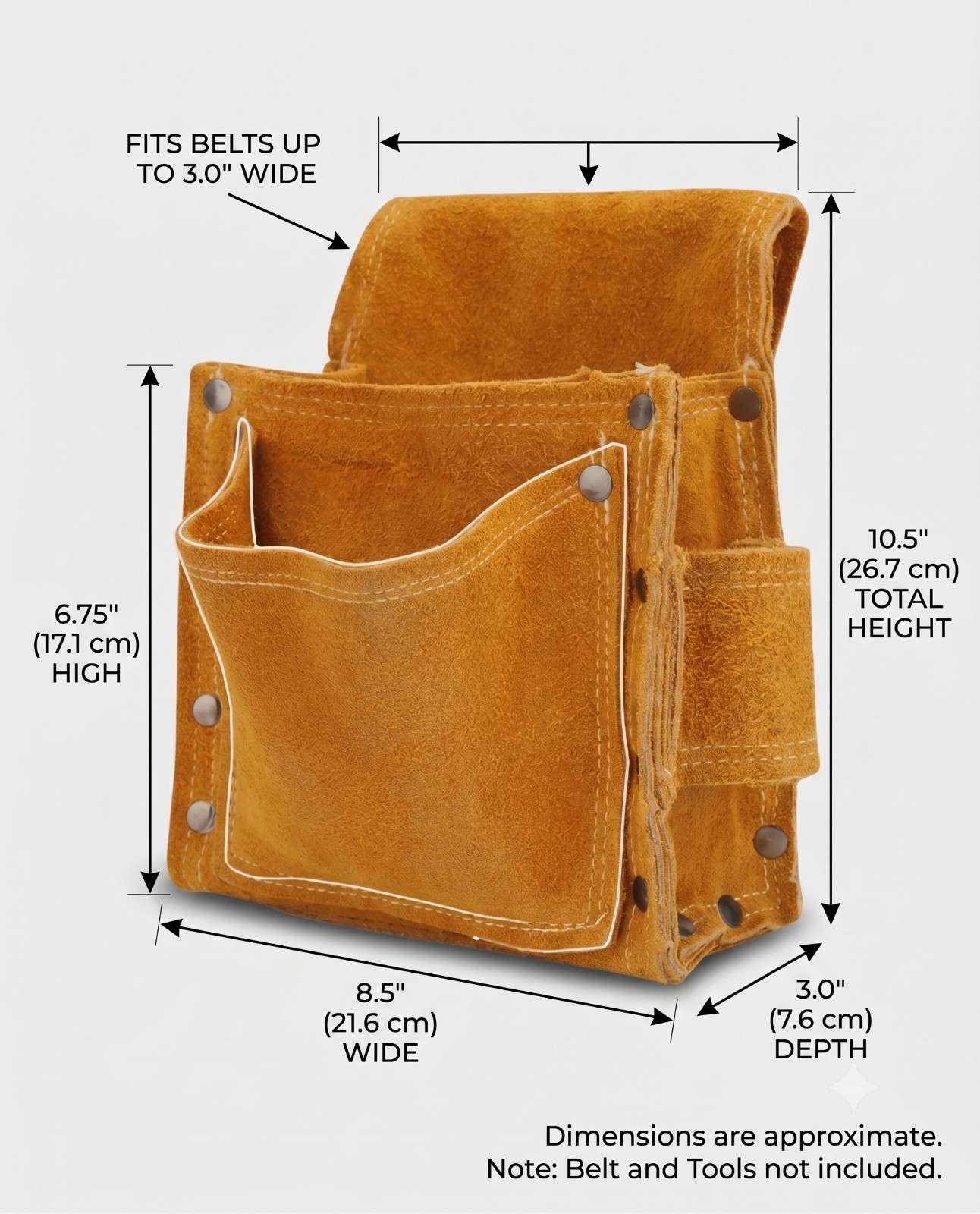 Heavy Duty Leather Tool Pouch Cowhide Waist Bag Carpenter Electrician Belt Organ