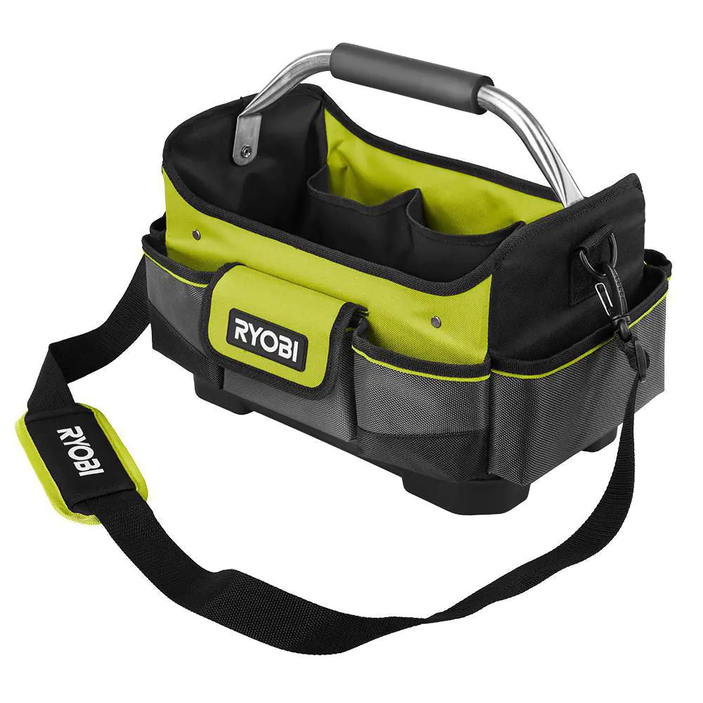 Ryobi 13 In. Tool Tote Bag 17 Pockets Water Resistant, Handle