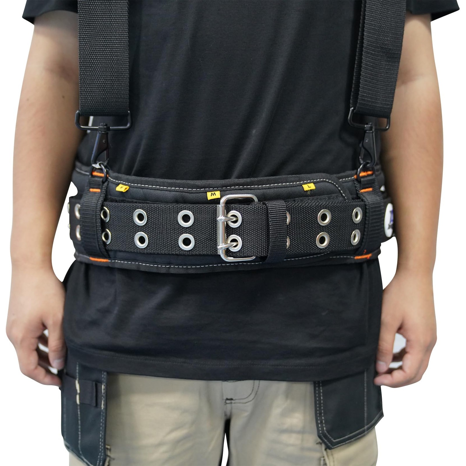 20-222 Heavy Duty Polyester Tool Rig Padded Belt, Black