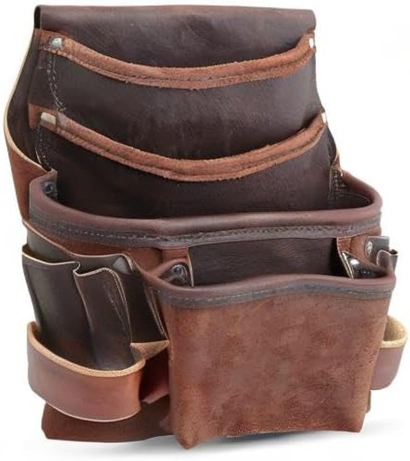 Heavy Duty Tool Pouch – All Leather – Reinforced Seams – Professional Grade