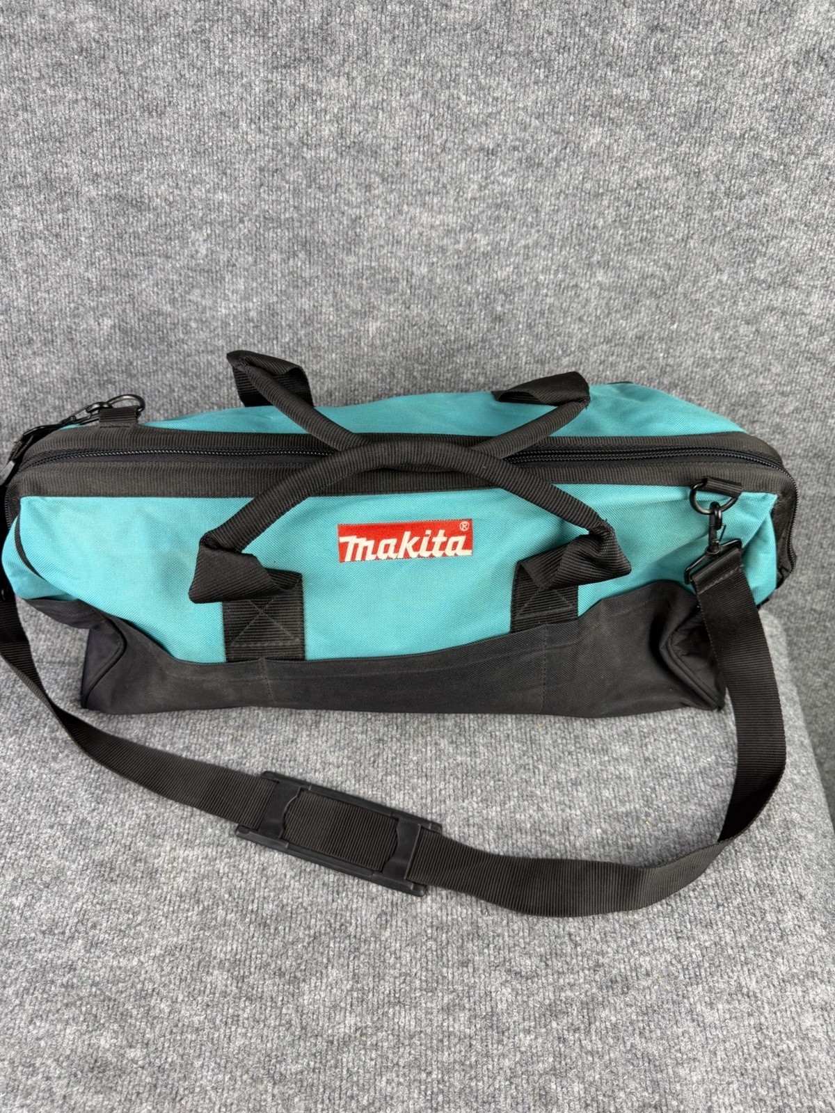 Mikita 20” Heavy Duty Contractor Tool Bag Shoulder Strap 8 Pocket Large Teal