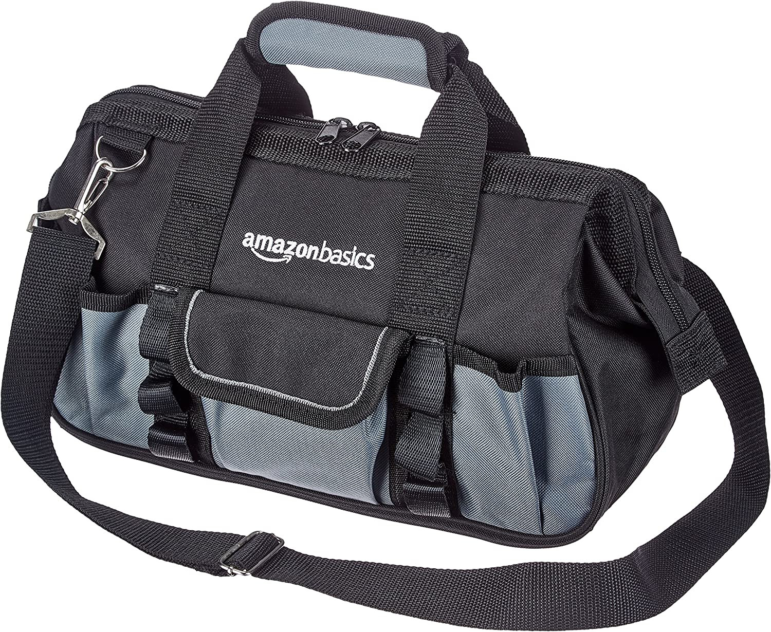 Amazon Basics Durable Wear-Resistant Tool Storage Bag with Adjustable Shoulder S