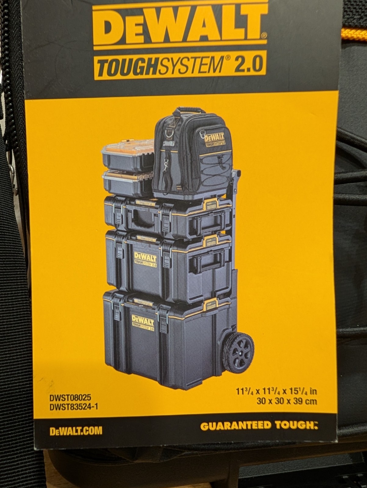 DeWALT (DWST08025) TOUGHSYSTEM 2.0 1680D 11″x 15″ in Compact Tool Bag 25 Pockets