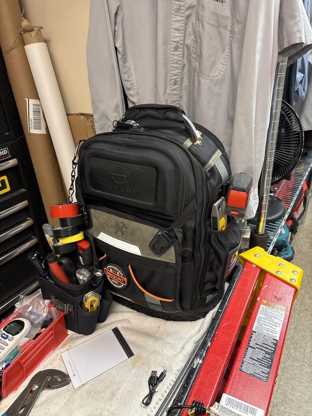 Tool Backpack Bag, HVAC Heavy Duty Construction Tools Backpack for Men, 1680D…