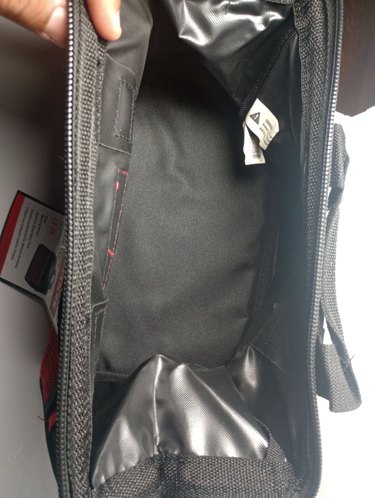 Craftsman 13″ Large Mouth Tool Bag – Black/Red