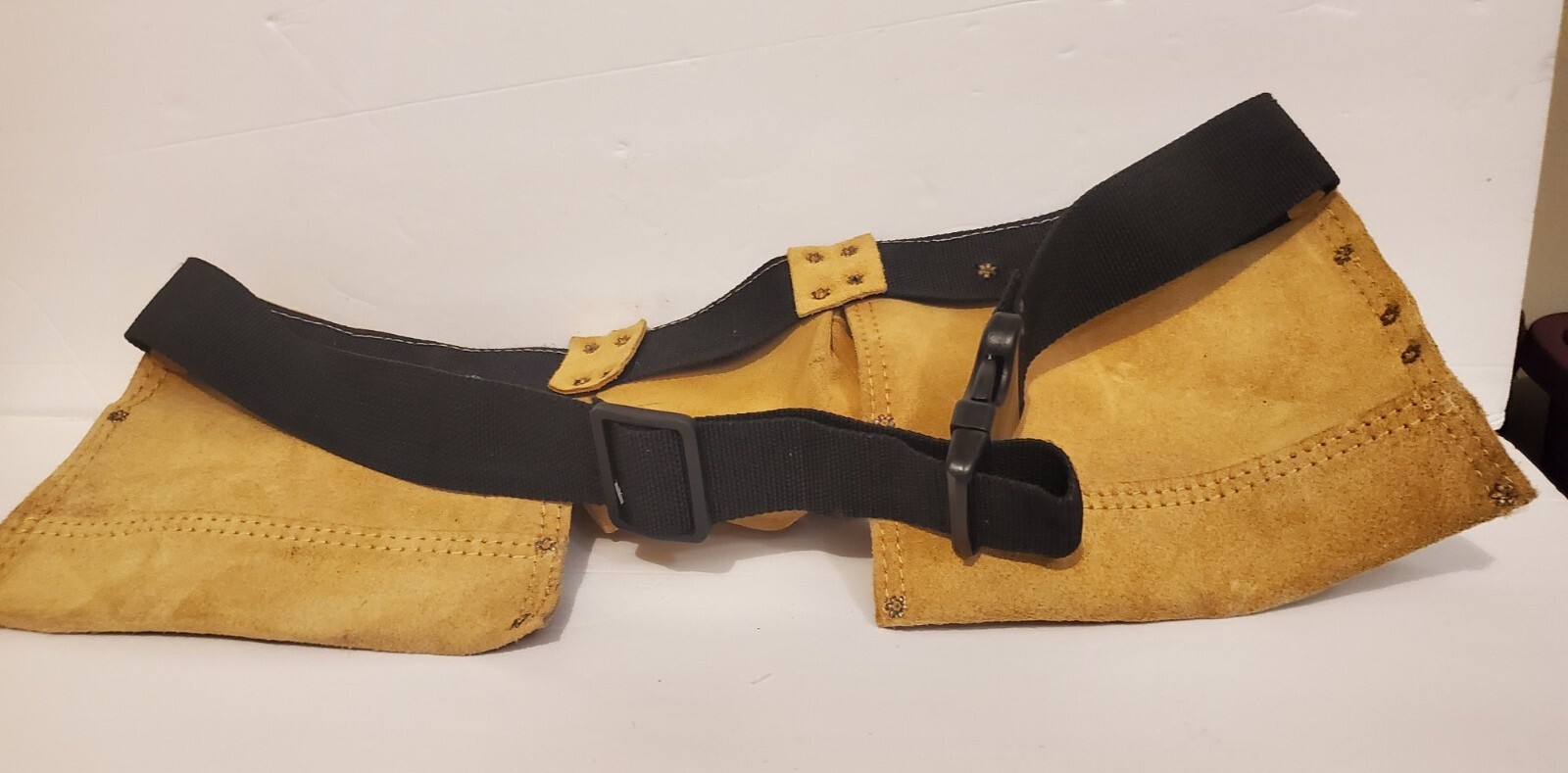 Mcguire Nicholas Carpenter Tool Pouch-2 bags and snap belt Light Tan