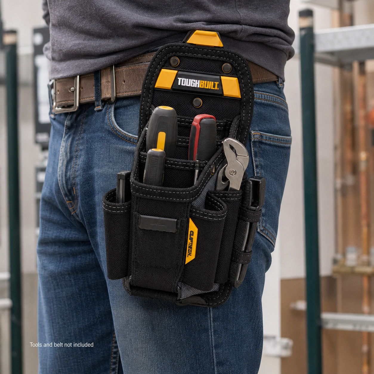 ToughBuilt TB-CT-36-L10 Technician 10-Pocket Tool Pouch ClipTech Hub Belt Bag
