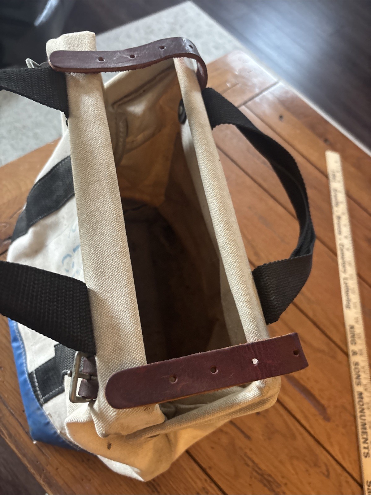 VTG Hi-Line Canvas Tool Bucket Bag Strap Hook Plastic Bottom Lineman Bell System