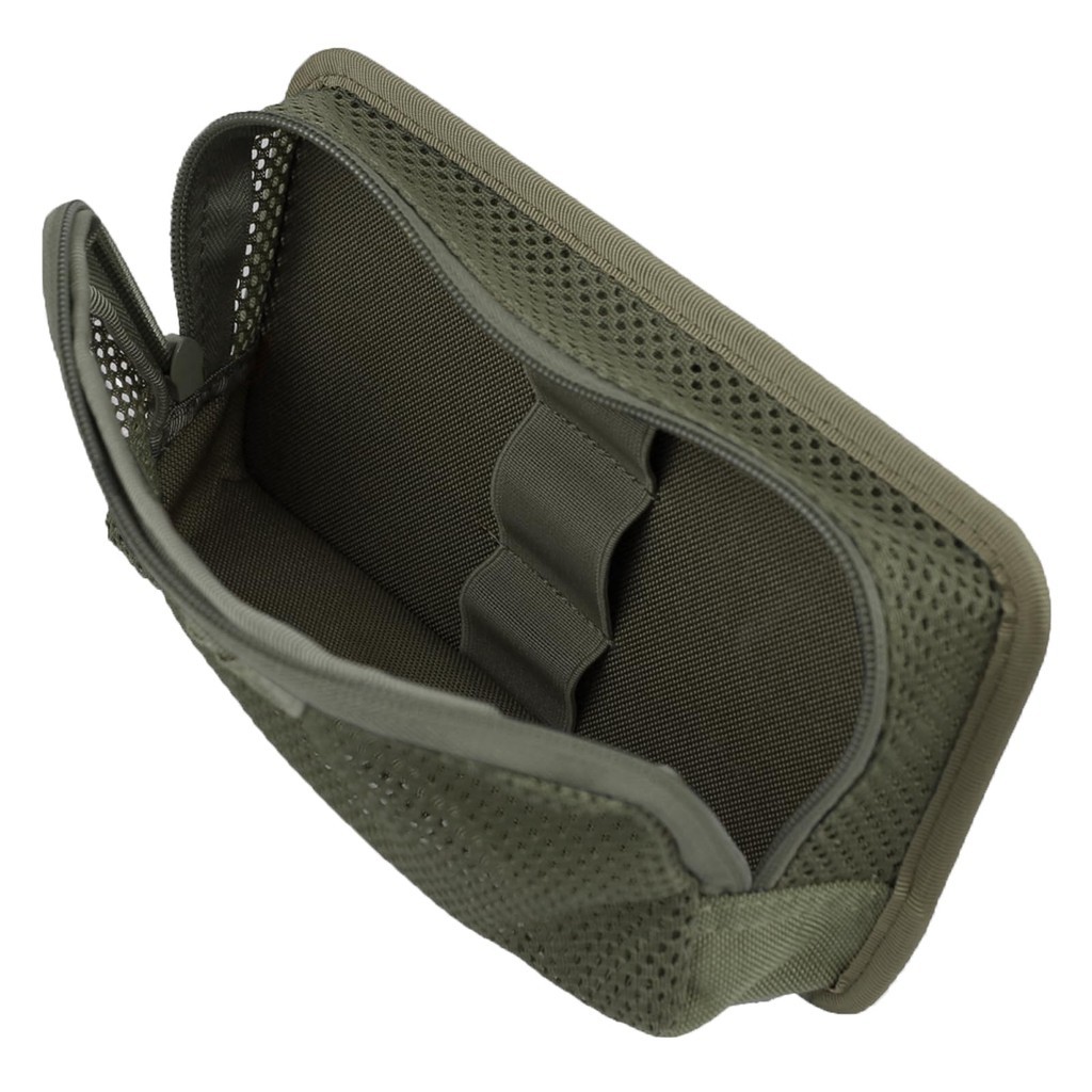 Outdoor mesh tool organizer with zipper and hook loop for backpack expansion