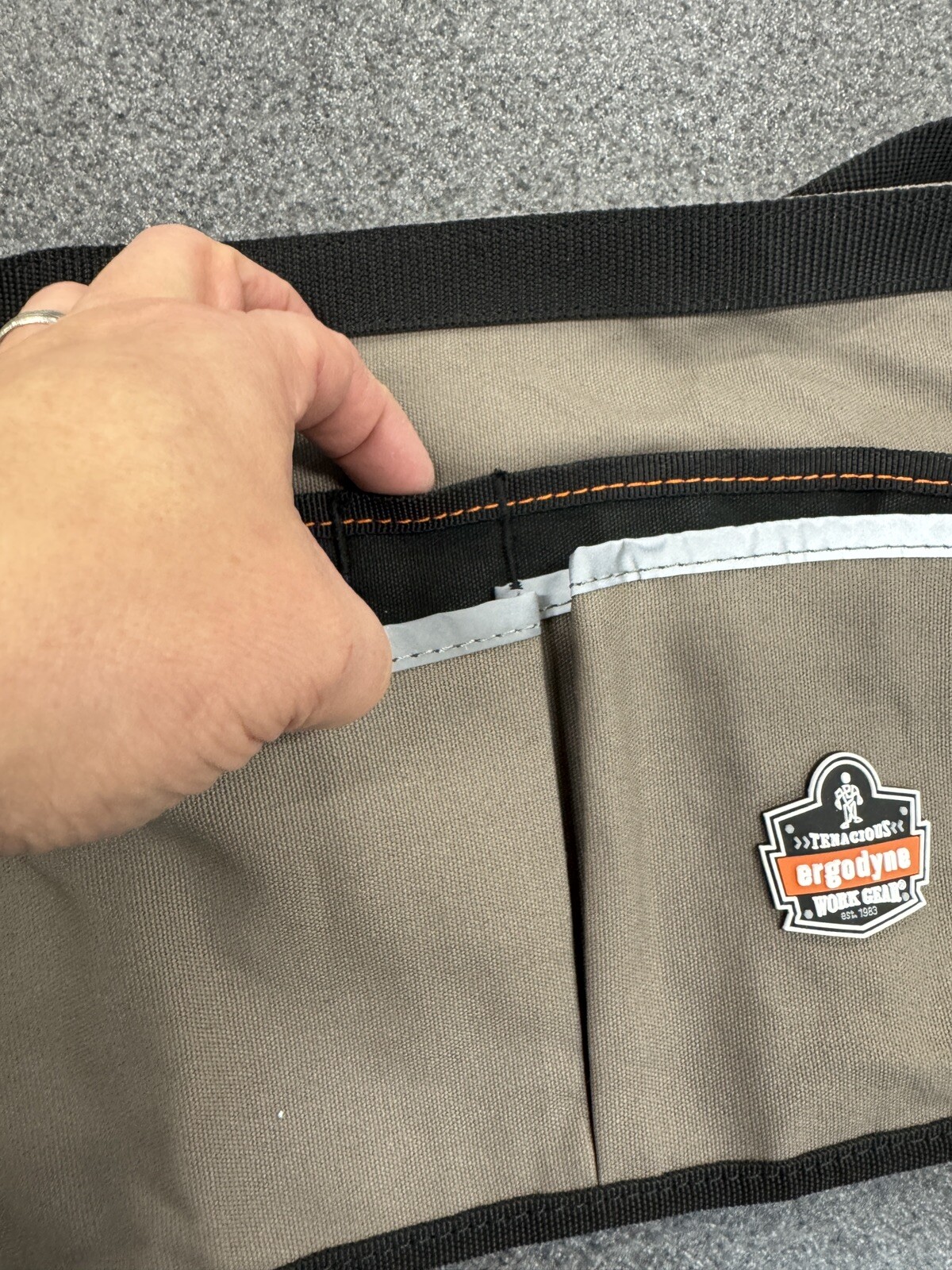 Ergodyne Arsenal 5706 Canvas Waist Tool Apron with 13 Pockets, Gray (d1)
