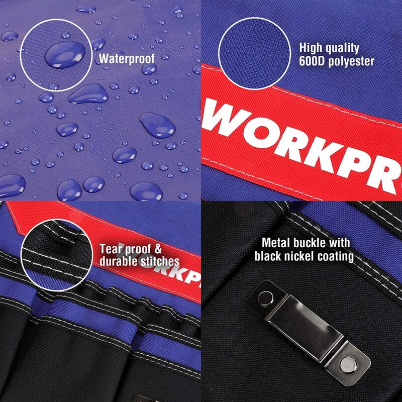 Bucket Tool Organizer Tool Storage Bag with 51 Pockets Fits 3.5-5 Gallons Bucket