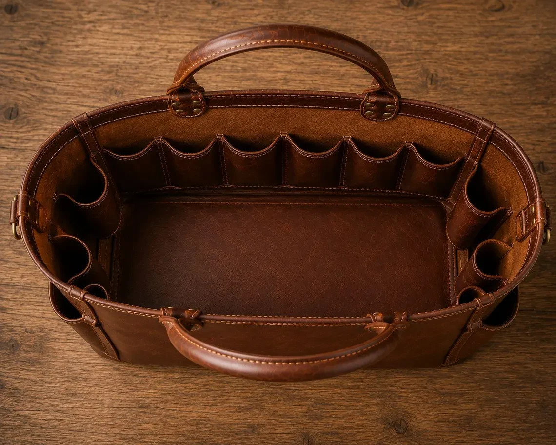 Leather Tool Belt Tote Bag Heavy Duty Electrician Carpenter Plumber Tool Organiz