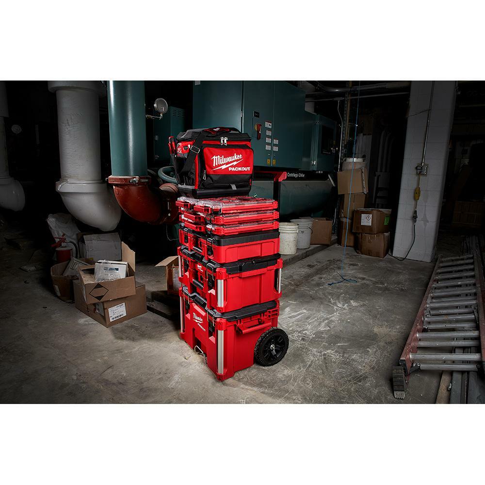 Modular Cooler Bag Red 15.75 in. PACKOUT Nylon 48-22-8302