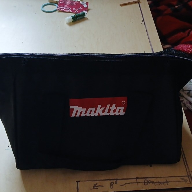 Makita Black Fabric Tool Bag Case with Handle, Zipper Closure, 1 Item