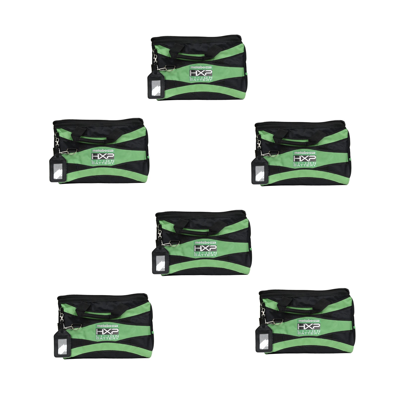 Metabo HPT HXP 18-Inch Canvas Carrying Storage Organizer Power Tool Bag 6-Pack