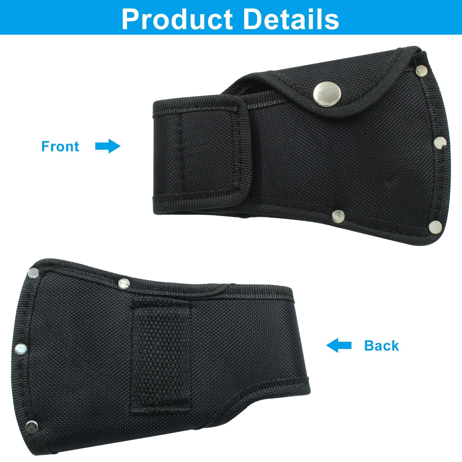 Hatchet Head Sheath Holster, Black Axe Sheath, Axe Head Cover for 1-1/4Lb Axe, D