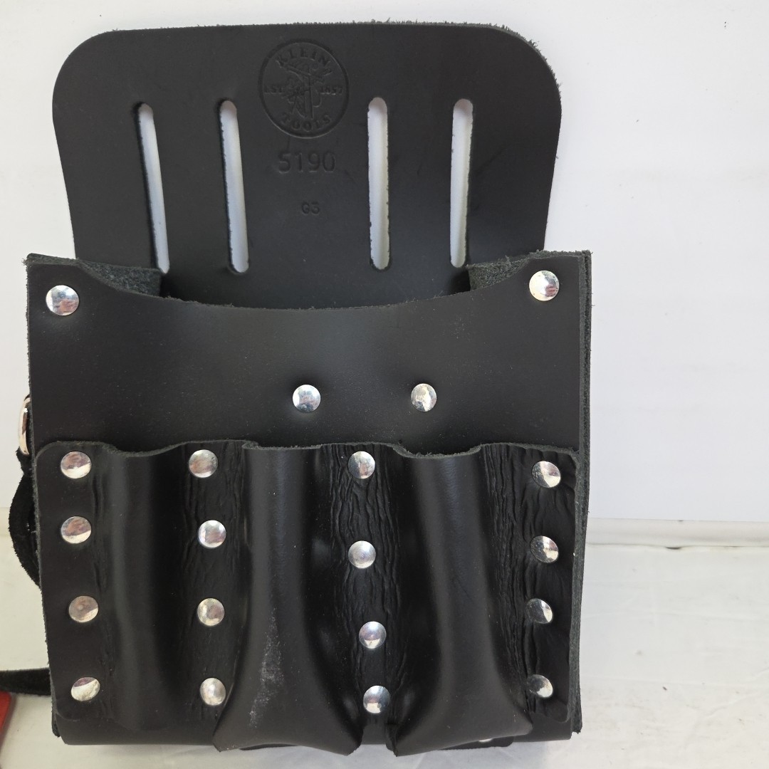 Klein Tools 5190 Leather 10-Pocket Tool Pouch – Ultimate Organizer Electrician’s
