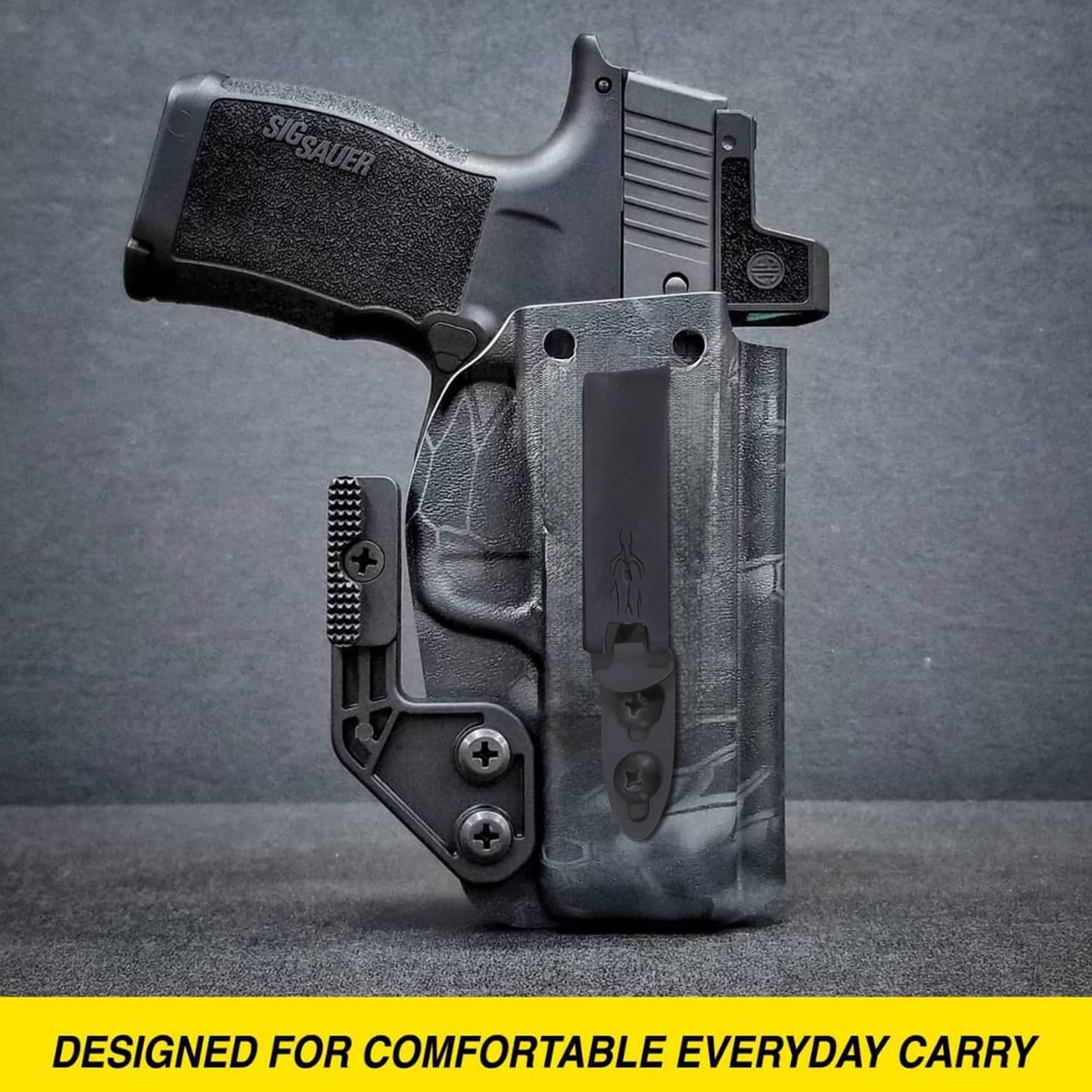 Discreet Carry Concept Clip, Tuckable Ambidextrous IWB Holster Belt Clip with…