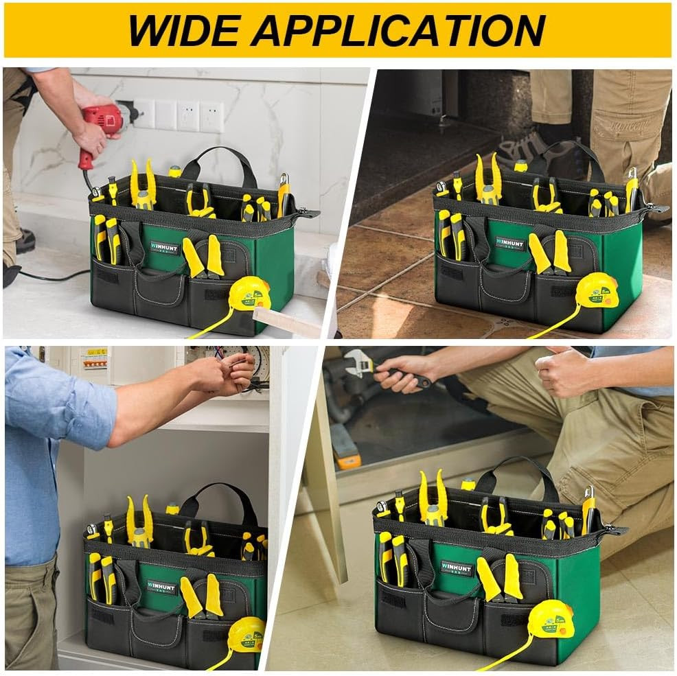 Tool Bag 15 Inches, 37 X 21 X 26 Cm, Compact Bag for Tools Made of Durable 1680