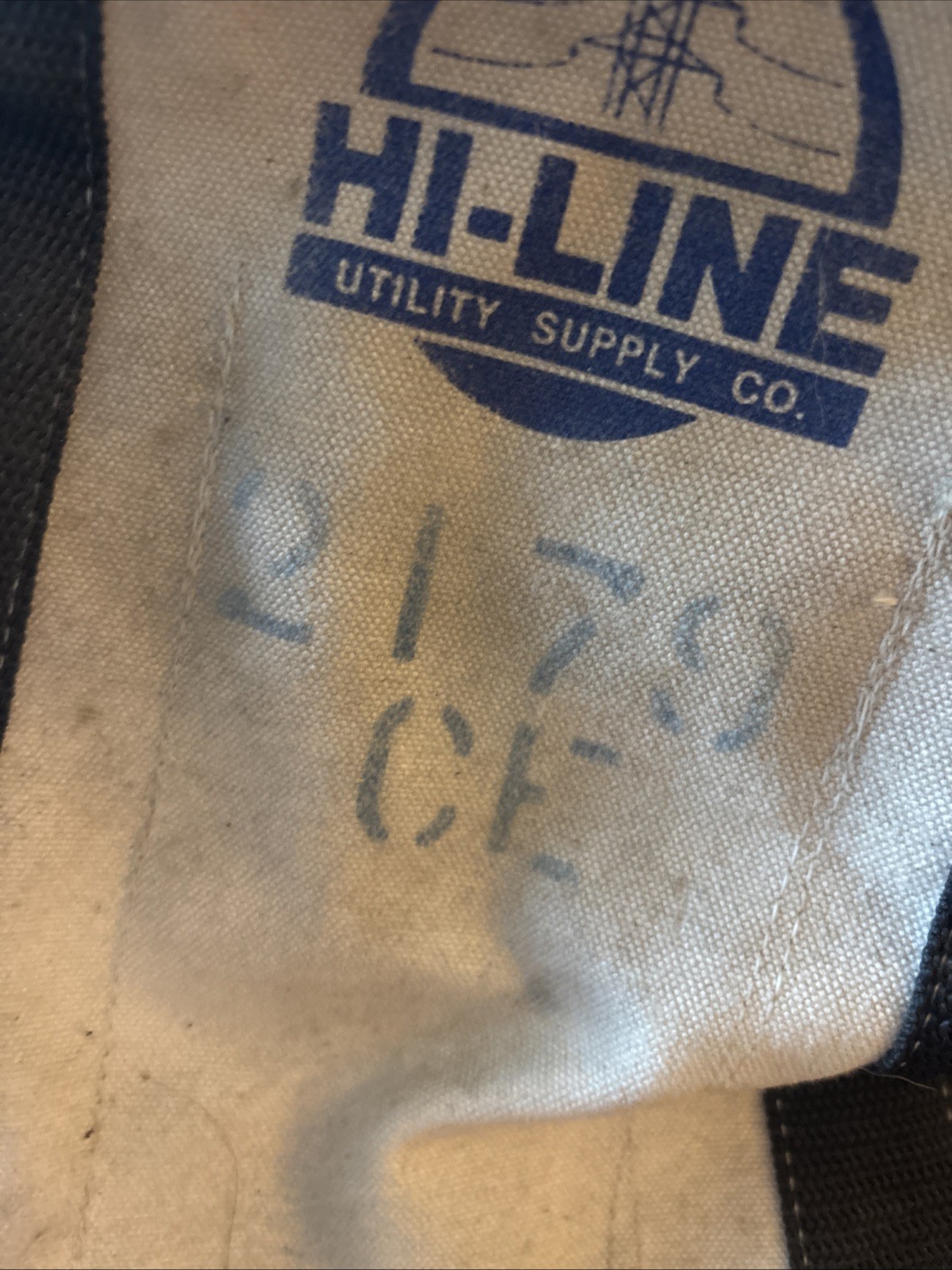 VTG Hi-Line Canvas Tool Bucket Bag Strap Hook Plastic Bottom Lineman Bell System