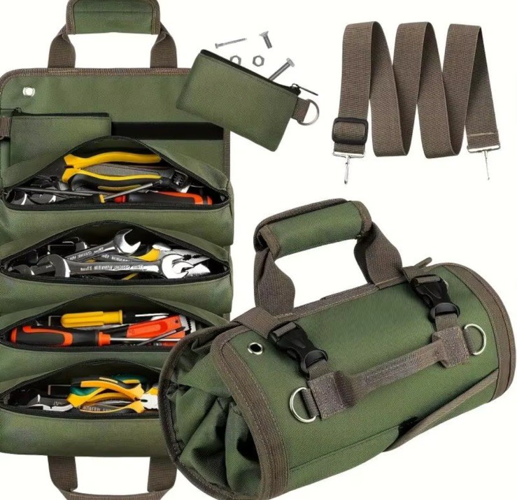 Tool RollUp 3-Count Bags 3-Colors are 5 Pouch’s Organizer 3-Pack,2-Nut Drivers