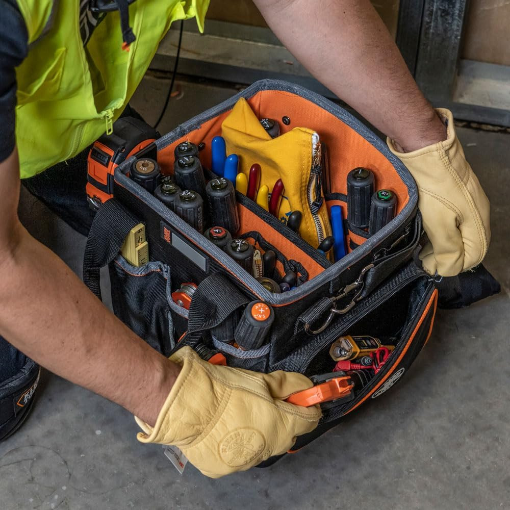 Klein Tools 5541610-14 Tool Bag with Shoulder Strap Has 40 Pockets for Tool Stor