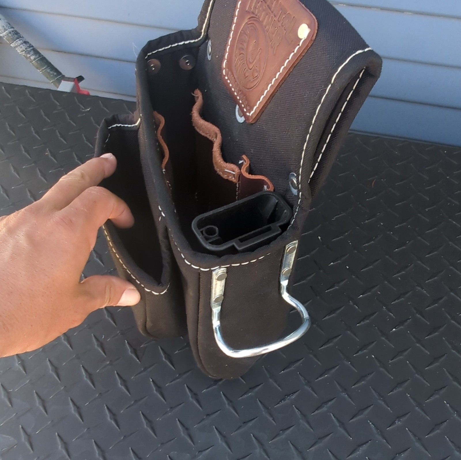 Occidental Leather Oxy Tool Shield 4003 Tool Pouch Hammer Holder Black Leather
