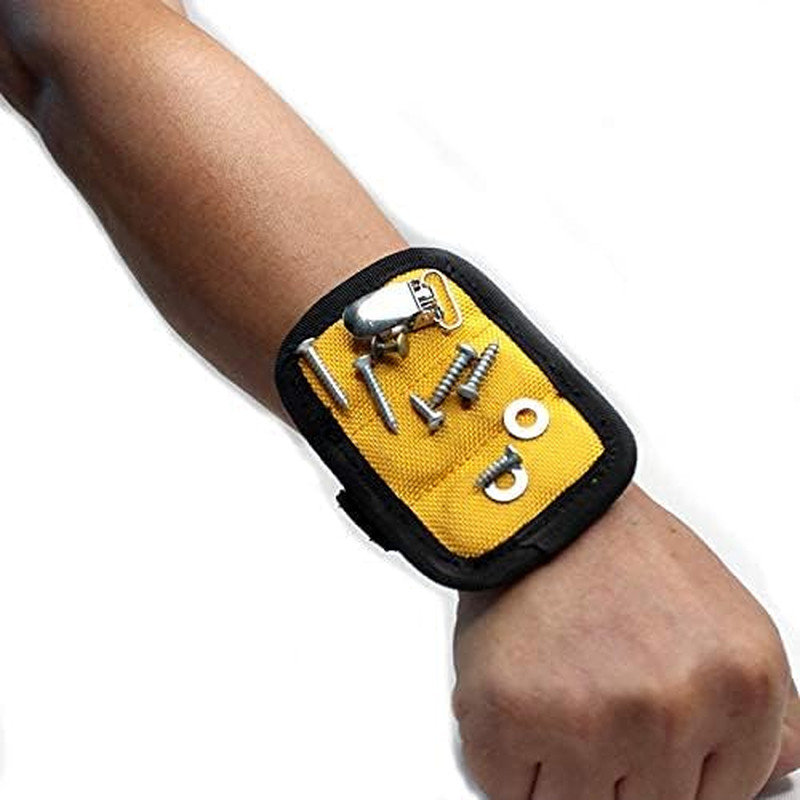 Magnetic Tool Belt Suspenders with Magnetic Wristband for Work Belt Padded Suspe