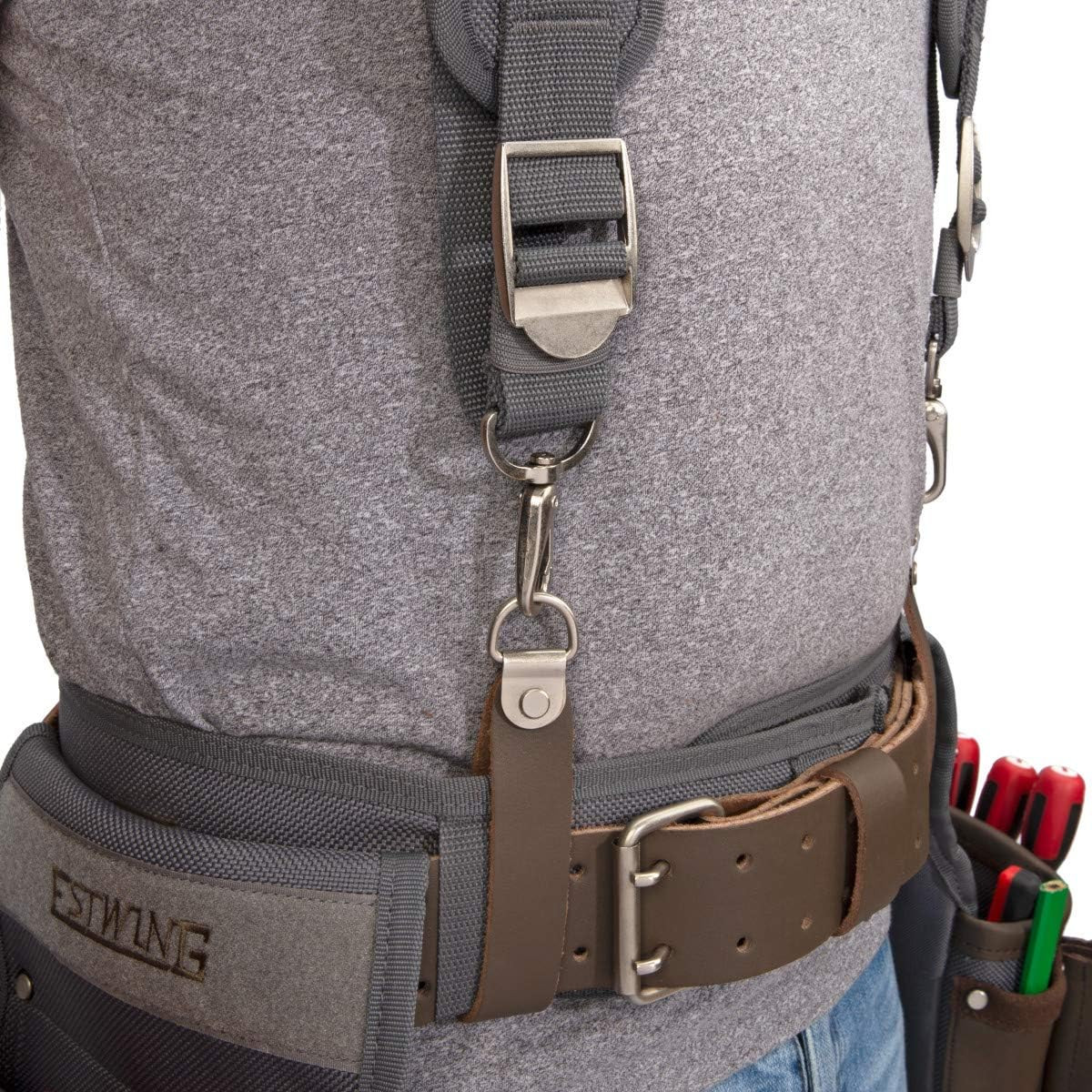 13-Pocket Electrician’S Tool Rig, Durable Construction, Cooling Mesh-Padded Susp