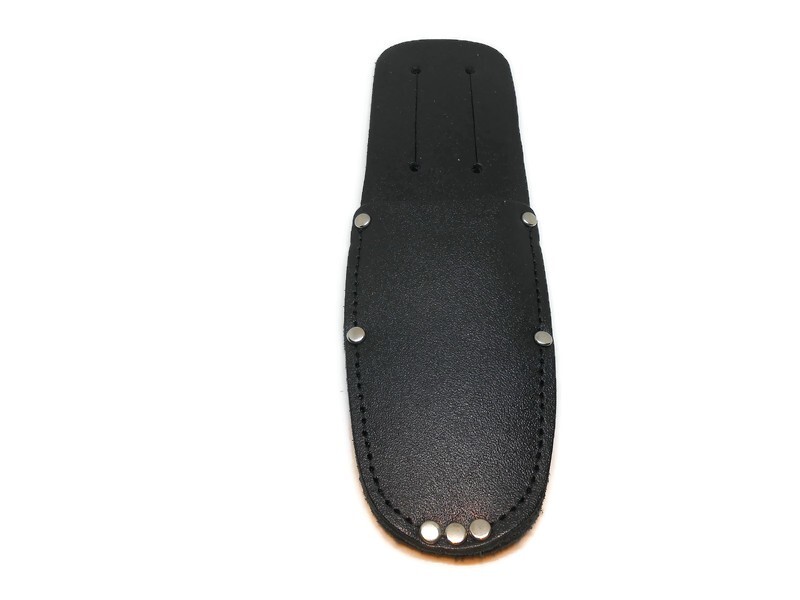 Black Leather Single Pocket Knife Or Scissor Holster 2-1/4″ Belt Slot