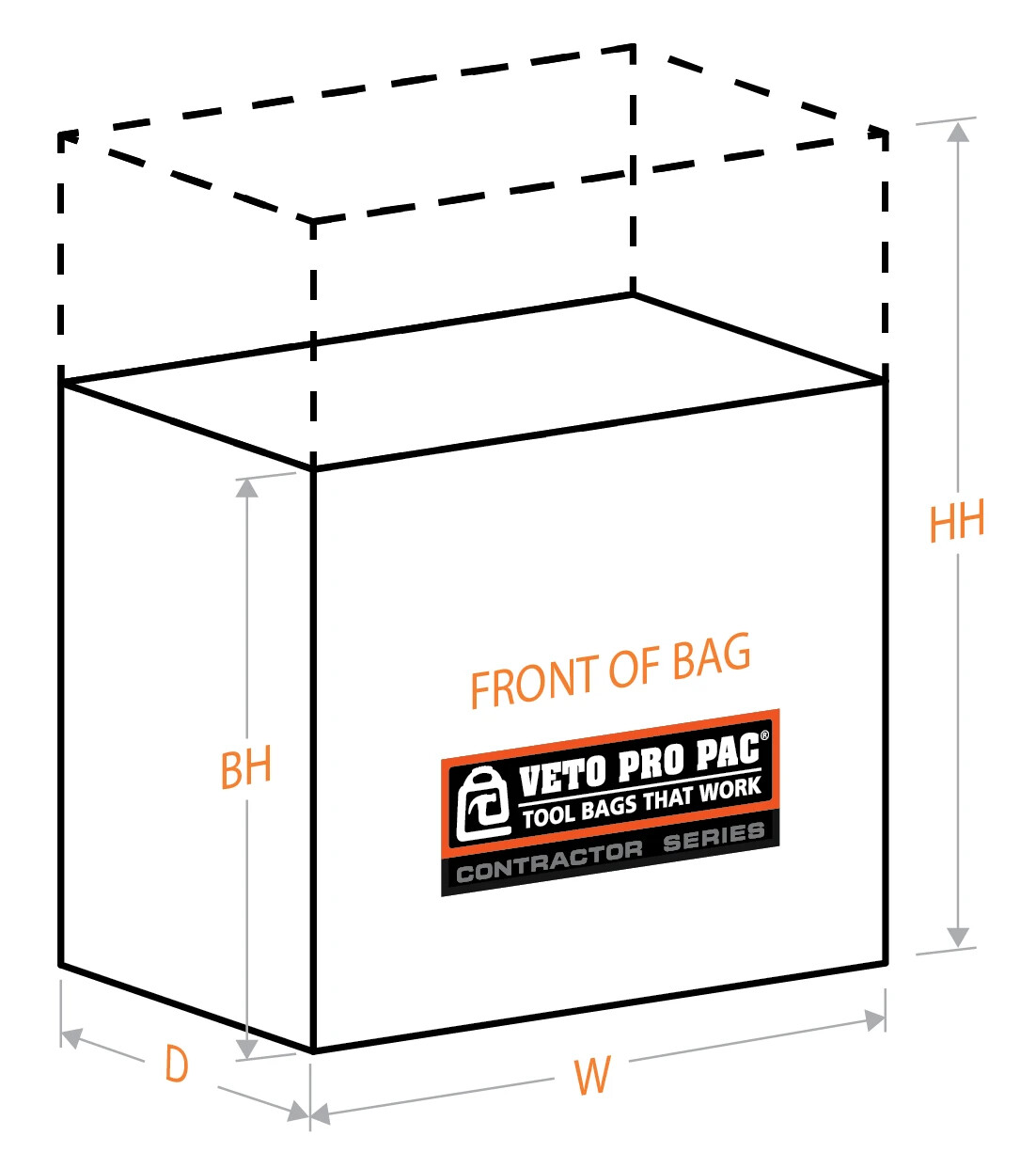 Veto Pro Pac LC Contractor Series Tool Bag