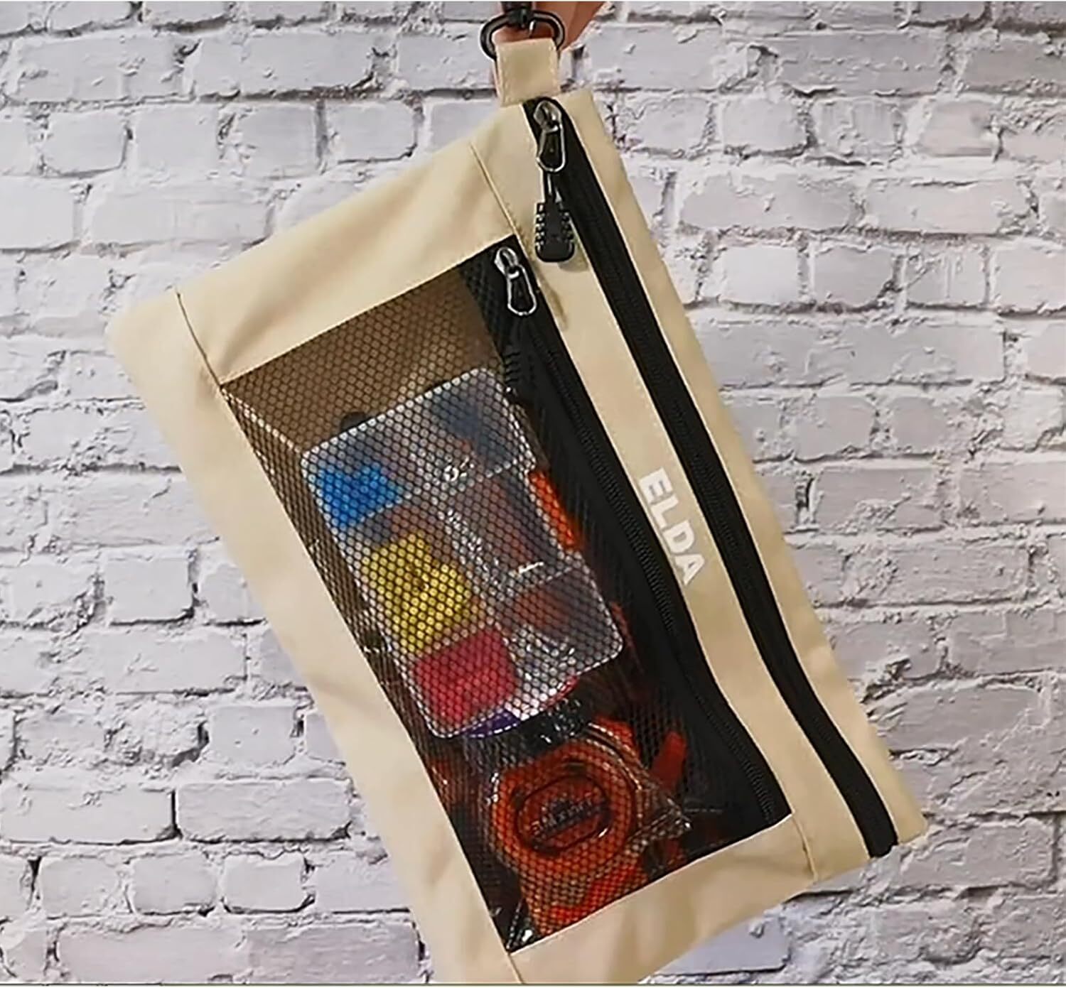 ELDA Tool Bag w/Zipper Organize&Storage for Men Heavy Duty Tool Pouch pencil bag