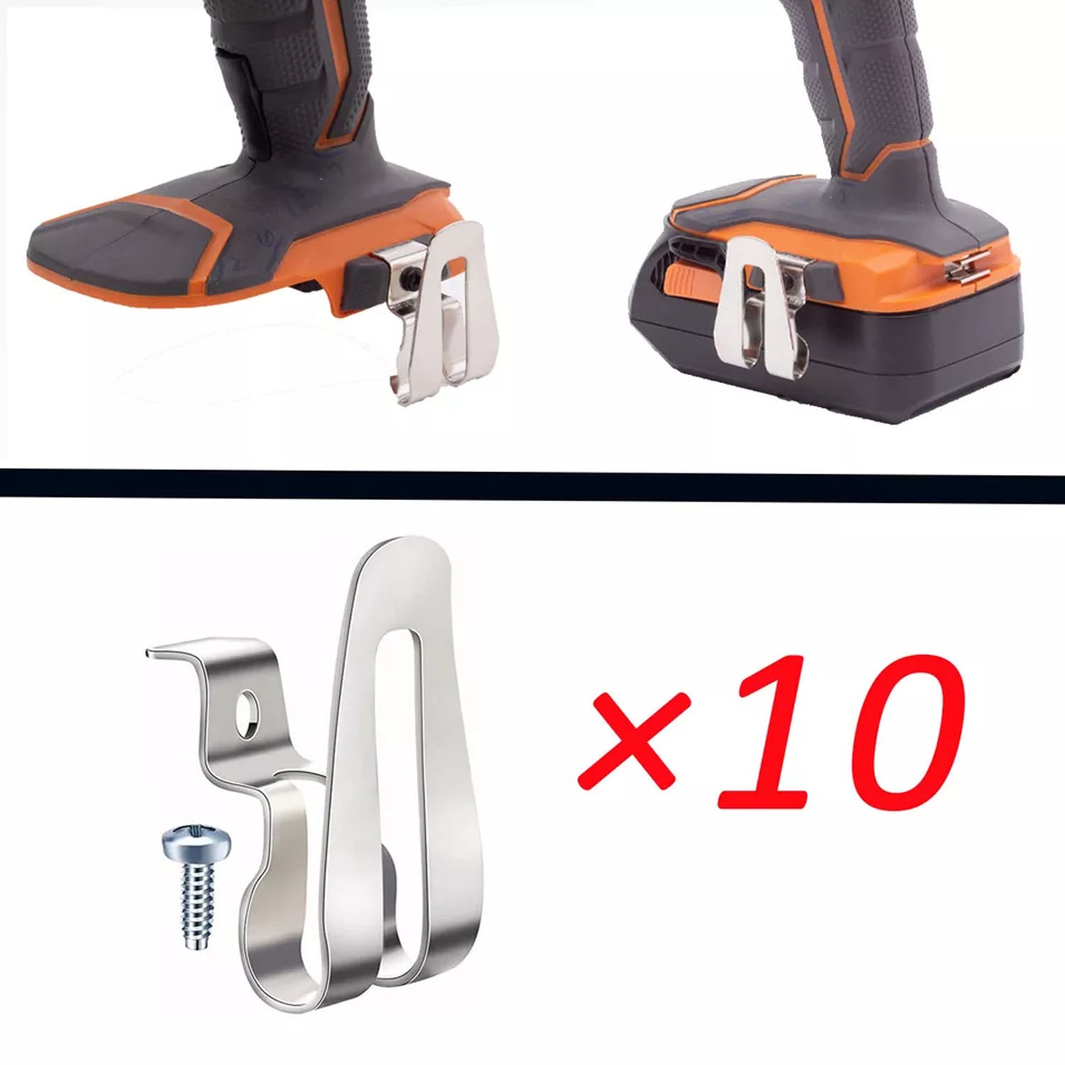 10PCS Belt Clip Hook w/Screws For Ridgid 18V R86035 R86034 R86036 R860054 Tools