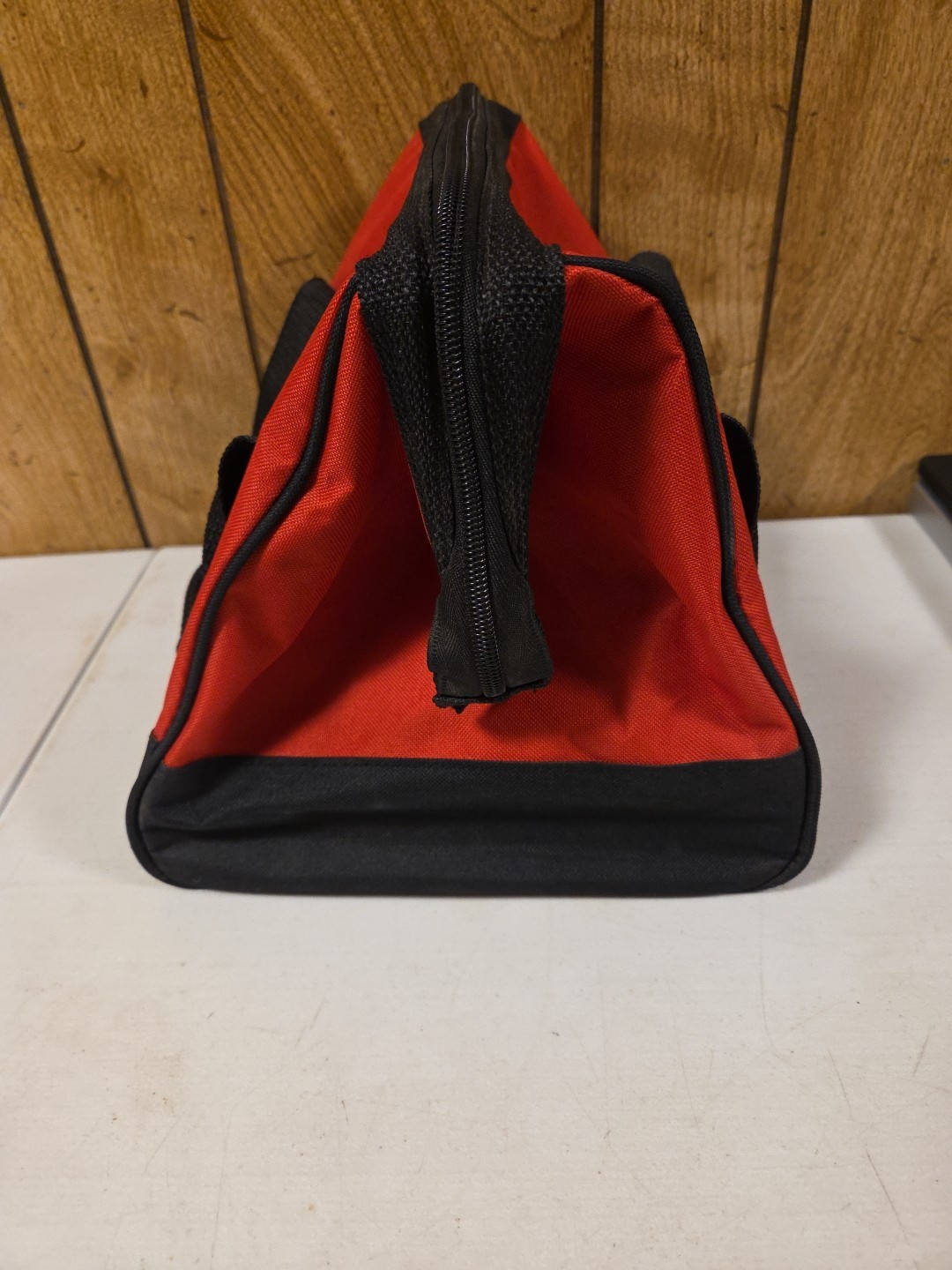Milwaukee Canvas Soft Tool Bag 10 Inches Tall x 11 Inches Long Red w/Black Trim