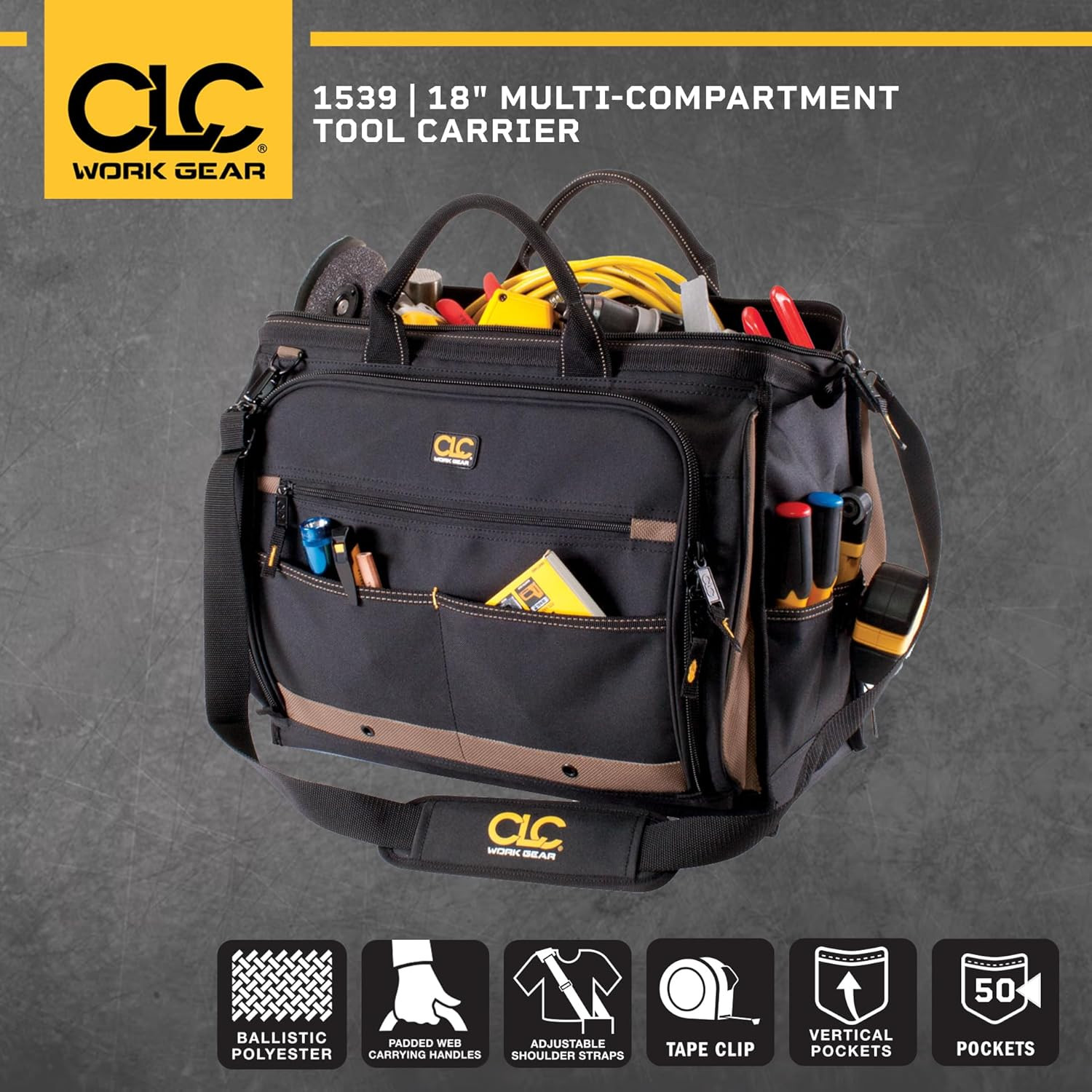 50 Pocket Multi-Compartment Tool Bag – Organize Your Tools Efficiently!