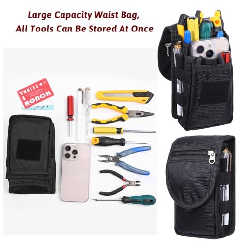 2 PCS Small Utility Pouches EDC Pocket Tool Belt Pouch – Cell Phone Holder