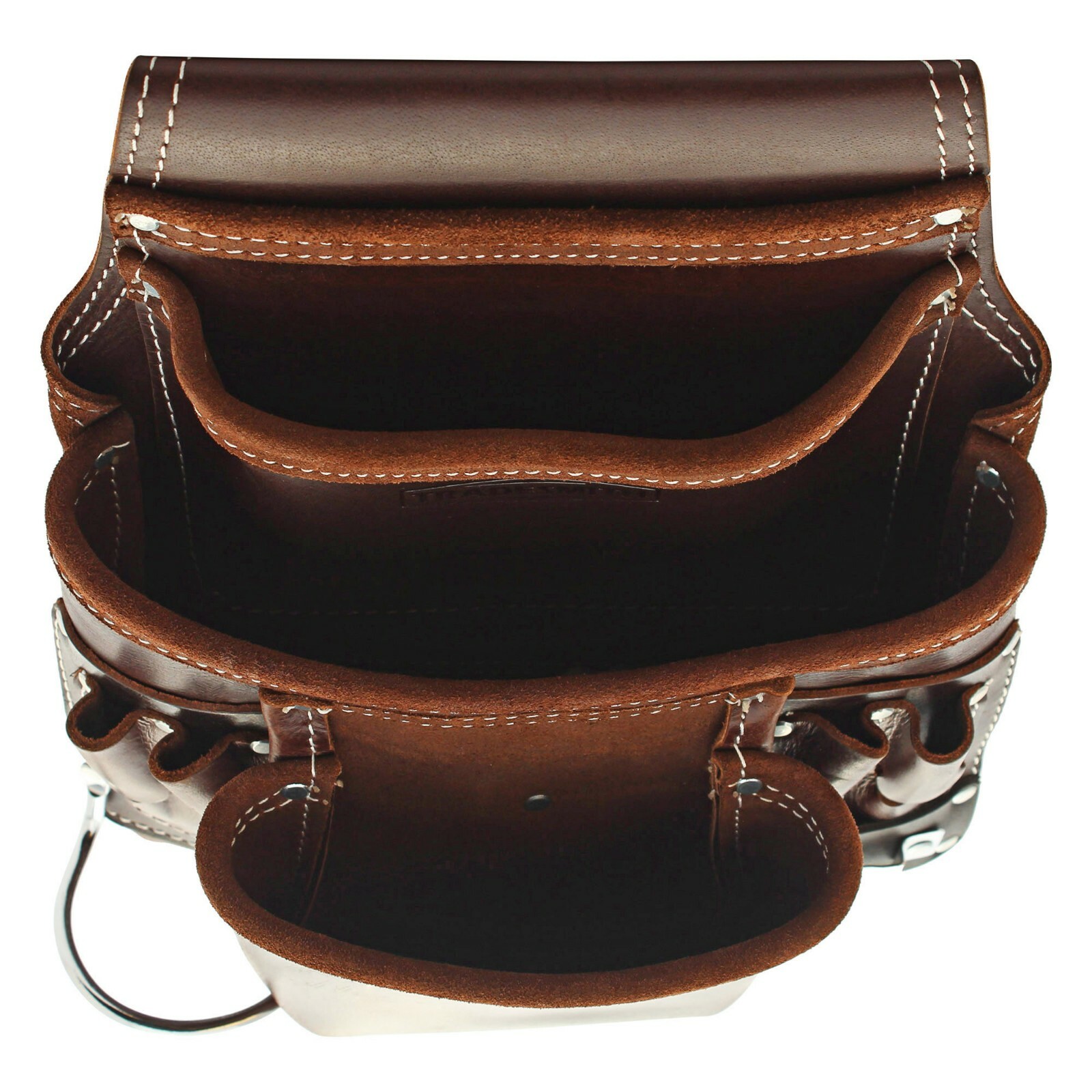 TradeSmith TS5250- 10 Pocket Top Grain Leather Tool Pouch