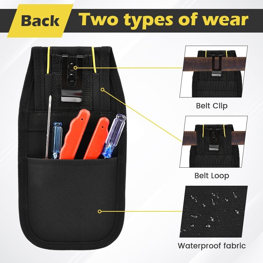 Small Electrician Tool Pouch Utility Belt Bag 600D Oxford Cloth HVAC Handyman