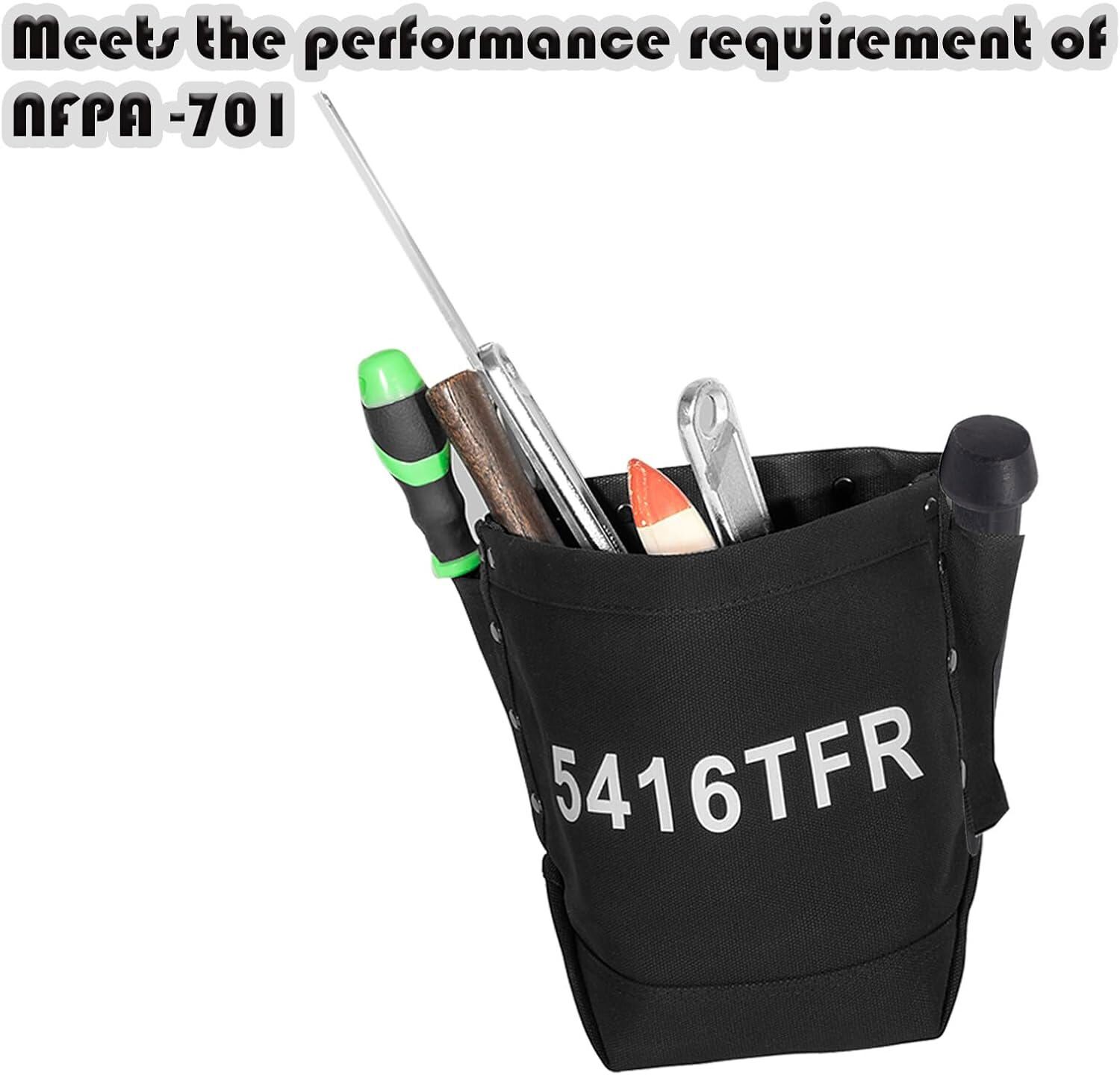 Flame Retardant Tool Kit with Replacement Probe Tip Hole, Black, Water Repellent