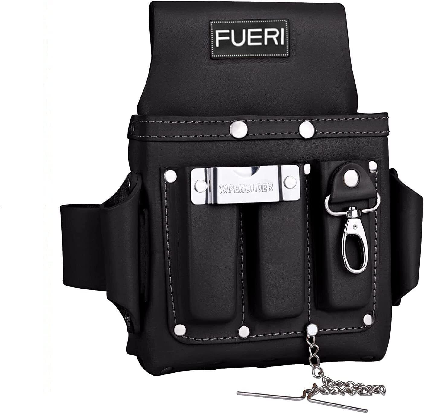 ELECTRICIAN TOOL POUCH HEAVY DUTY TOP GRAIN PREMIUM LEATHER 4 POCKETS