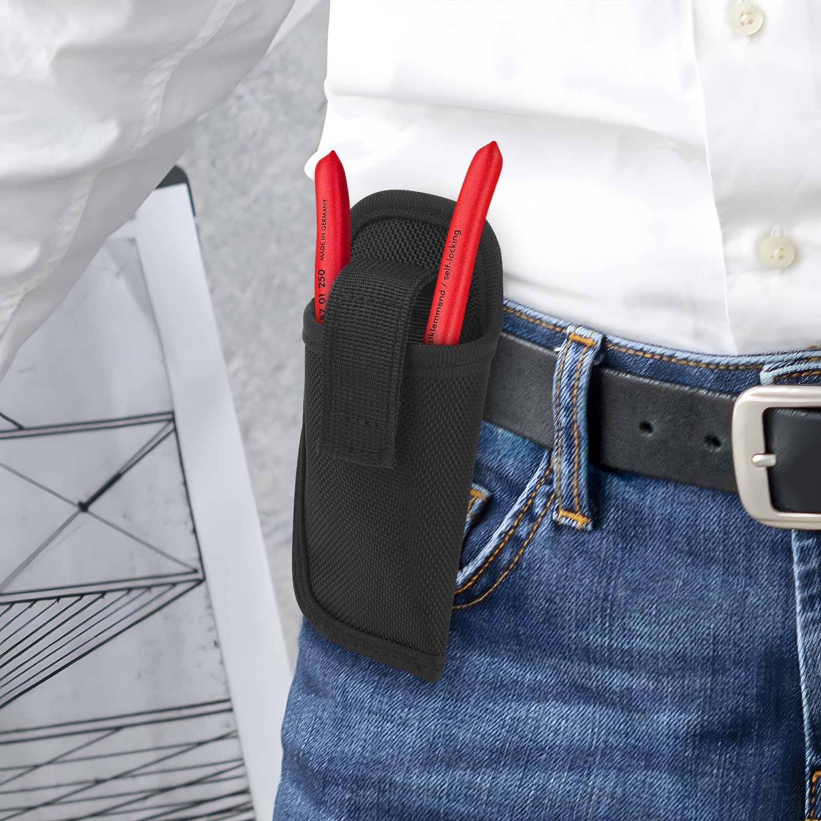 1 Pack Black 1680D Belt Sheath Pouch Holder for KNIPEX Cobra Pliers, Fit for …